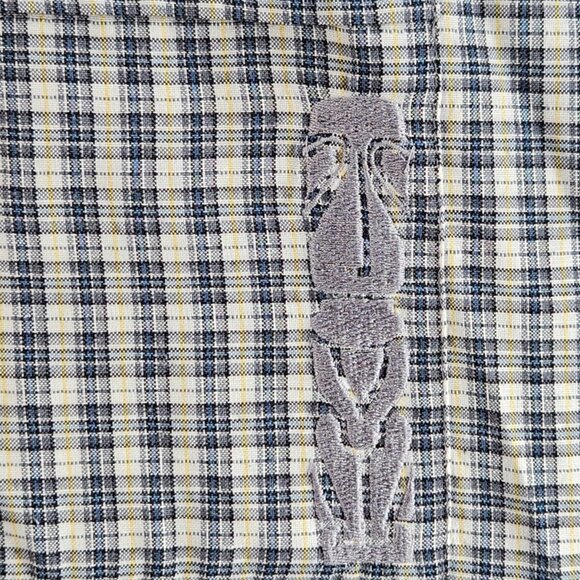 Quiksilver Long Sleeve Button Up Shirt Men Green Plaid Size XL Polyester Cotton - Picture 6 of 16